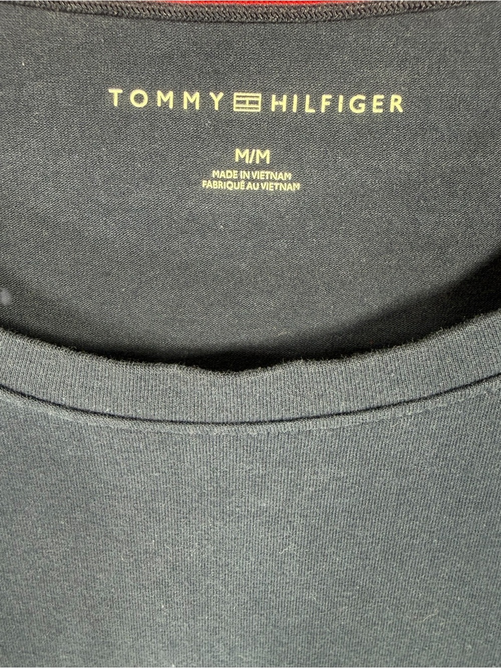 Tommy Hilfiger Navy Dress with Red & White Side Panels knee length size medium - Picture 2 of 10